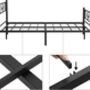 Metal Double Bed Frame, Space Saving Bed Frame, thumbnail 6 of 8