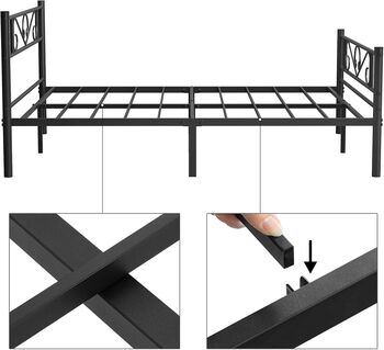 Metal Double Bed Frame, Space Saving Bed Frame, 6 of 8