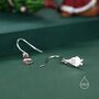 Sterling Silver Tiny Gnome Drop Hook Earrings, thumbnail 2 of 10