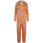 Women's Orange Cheetah Print Pyjamas, thumbnail 8 of 8