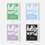 Personalised Name Print With Handwritten Hello World, thumbnail 10 of 10