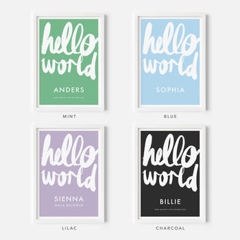 Personalised Name Print With Handwritten Hello World, 10 of 10