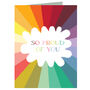 Mini Colourful So Proud Of You Card, thumbnail 2 of 5