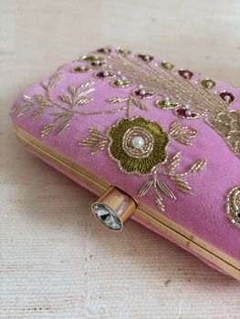 Peacock Pink Clutch Bag, 10 of 10