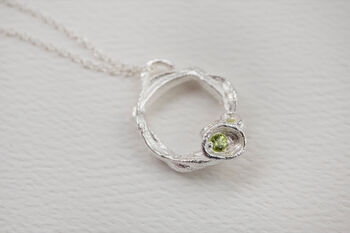 Real Peridot Eternity Necklace August Birthstone, 4 of 7