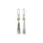 Prehnite Textured Sterling Silver Drop Earrings, thumbnail 1 of 7