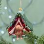 Personalised Dog In A Tent Bauble, thumbnail 3 of 3