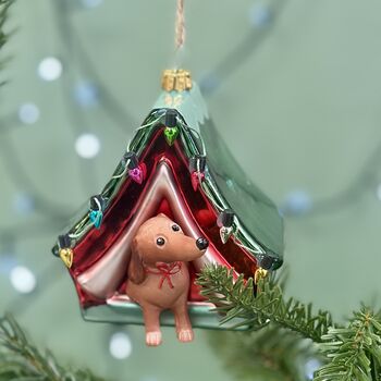 Personalised Dog In A Tent Bauble, 3 of 3