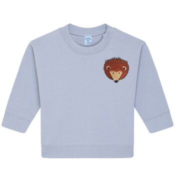 Babies Hedgehog Organic Cotton Sweatshirt, 8 of 8
