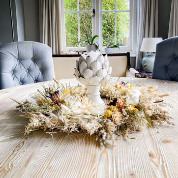 Dried Flower Wreath With Grasses And Proteas, 4 of 6