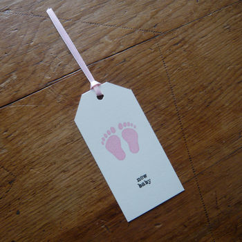 Baby Girl/Boy Footprint Card, 3 of 6