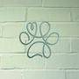 Paw Print Outline Steel Garden Sculpture, thumbnail 3 of 3