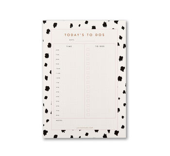 A5 Daily Planner Mini Dalmatian Animal Print Desk Pad, 6 of 11