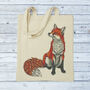 Red Fox Gusseted Tote Bag, thumbnail 1 of 5