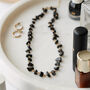 Gold Plated Black Obsidian Crystal Chip Necklace, thumbnail 1 of 5