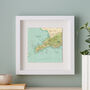 Amalfi Coast And Sorrento Peninsula Map Wall Art, thumbnail 1 of 5