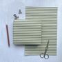 Olive Green Stripe Paper Fibre 42cm X 29.7cm Size Wrapping Paper Sheet, thumbnail 4 of 5
