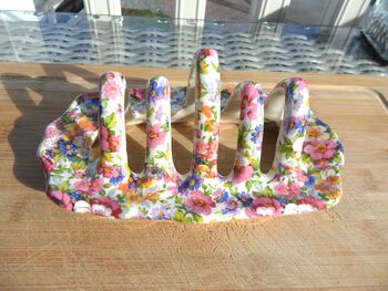 Toast Rack In Olde England Chintz Design, 6 of 7
