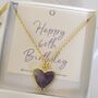 Happy Birthday Moonstone Heart Pendant Necklace Gift For Her, thumbnail 6 of 7
