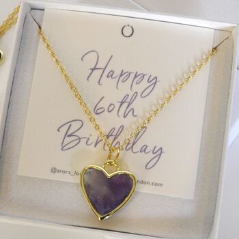 Happy Birthday Moonstone Heart Pendant Necklace Gift For Her, 6 of 7