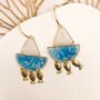 Sailing Boat, Resin And Clay Statement Earrings, thumbnail 1 of 11