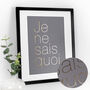 Framed French Quote Print Gift For Wife, thumbnail 1 of 4