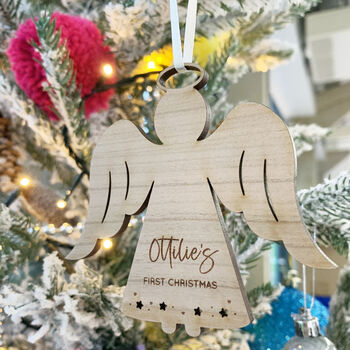 Baby's First Christmas Angel Tree Decoration, 2 of 2