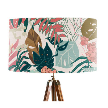 Bright Tropics Two Abstract Jungle Tropical Lampshade, 6 of 6