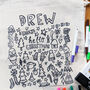 Personalised Colour It In Christmas Craft Sack, thumbnail 4 of 10