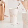 Rose Gold Team Bride Large Hen Party Cups, thumbnail 1 of 2
