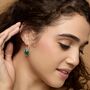 Green Chrysocolla Sterling Silver Drop Earrings, thumbnail 2 of 9