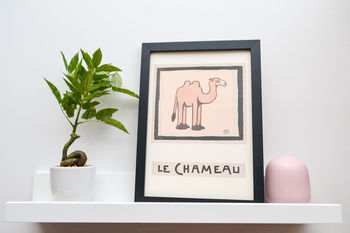 Le Chameau Framed Vintage French Camel Print, 4 of 6