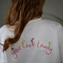 Embroidered Floral ' You Look Lovely ' Back Sweater, thumbnail 1 of 5