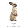 Personalised Painted Rabbit Art Print, thumbnail 2 of 5