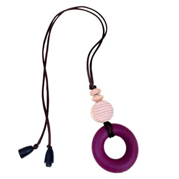 Silicone Nursing Teething Necklace Mama Jewels Dark Red, 5 of 5