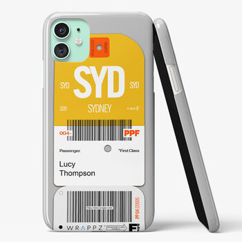 Personalised Sydney Ticket Name Phone Case, 3 of 6