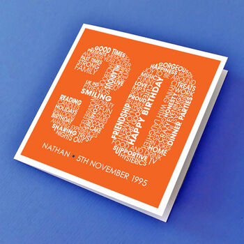 Personalised Name And Date 30th Birthday Card, 2 of 4