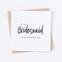 Man Of Honour Wedding Bridal Card, thumbnail 2 of 6