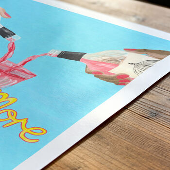 More Wine Kitchen Wall Art | Colourful Wine Print, 4 of 11