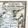 Colour Shipping Forecast Map Handmade Fine Art Print, thumbnail 3 of 12