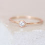Rose Gold Bezel Diamond Engagement Ring, thumbnail 1 of 7