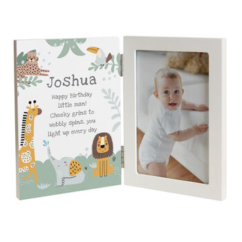 New Baby Animal Personalised Photo Frame Gift, 4 of 5