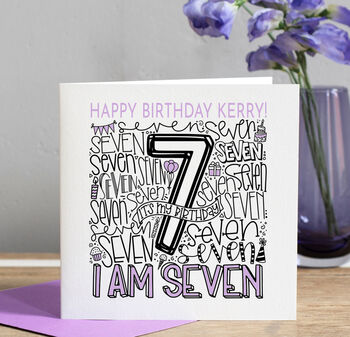 Personalised 7th Birthday Card, 5 of 5