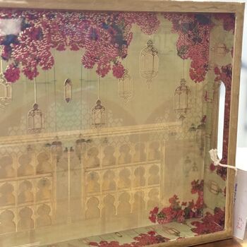 Luxury Lacquer Coated Wood Serving Tray, Printed Medium Size, 10 of 12