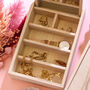 Personalised Birth Flower Wooden Mirror Jewellery Box, thumbnail 5 of 12