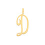 Elegant Flourish 9 K Solid Gold Pendant, thumbnail 7 of 12
