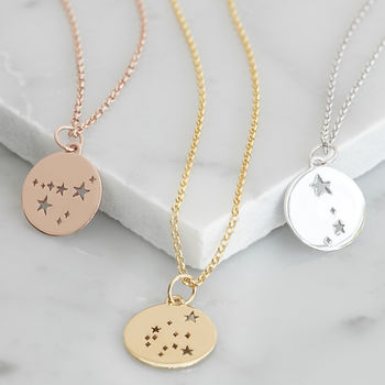 constellation star sign necklace silver, gold or rose by muru talisman ...