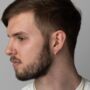 Gold Diamond Huggie Hoop Earrings For Men, thumbnail 9 of 10