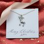 Silver Plated Reindeer Necklace, thumbnail 1 of 6