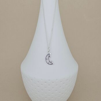 Personalised Eid Moon Charm Silver Necklace, 4 of 5